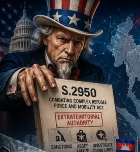 លោក Trump កំពុងពង្រីក វិសាលភាពរបស់ខ្លួន បន្ថែមទៀត ទៅកាន់តំបន់អាស៊ីអាគ្នេយ៍ មែនទេ? ការបង្ហាញពី ផលប៉ះពាល់នៃ សេចក្តីព្រាងច្បាប់ថ្មីមួយរបស់សហរដ្ឋអាមេរិកទៅលើ អធិបតេយ្យភាព ជាតិ និងសេដ្ឋកិច្ច។